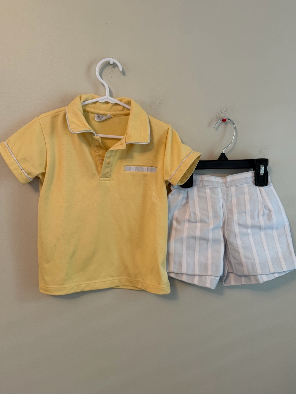 Dondolo Yellow Polo Top with Matching Shorts